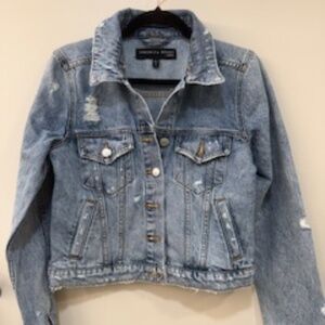 VERONICA BEARD DISTRESSED DENIM JACKET